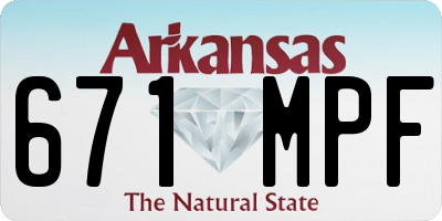 AR license plate 671MPF