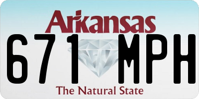 AR license plate 671MPH