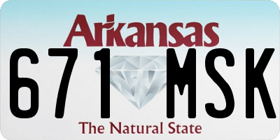AR license plate 671MSK