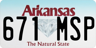 AR license plate 671MSP