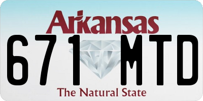 AR license plate 671MTD
