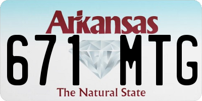 AR license plate 671MTG
