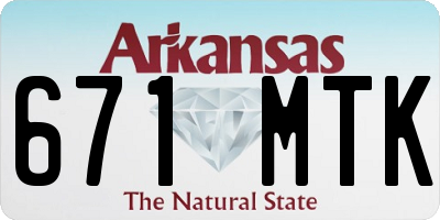 AR license plate 671MTK