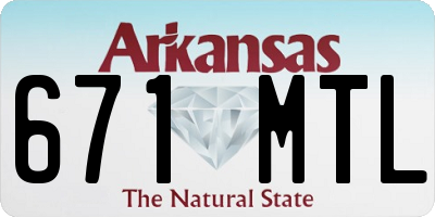 AR license plate 671MTL