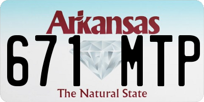 AR license plate 671MTP