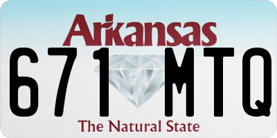 AR license plate 671MTQ