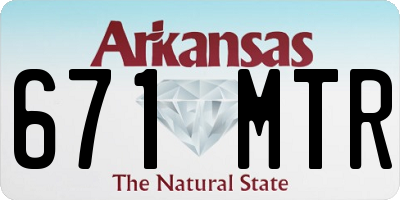 AR license plate 671MTR