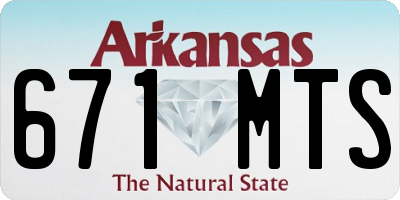 AR license plate 671MTS