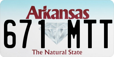 AR license plate 671MTT