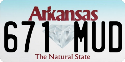 AR license plate 671MUD