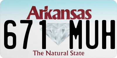 AR license plate 671MUH