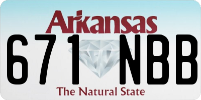AR license plate 671NBB