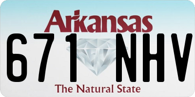 AR license plate 671NHV
