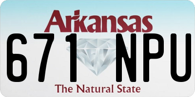 AR license plate 671NPU