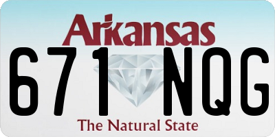 AR license plate 671NQG