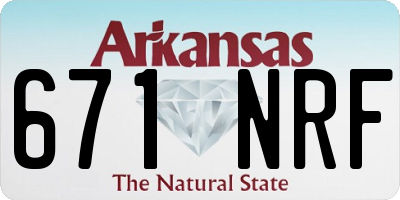 AR license plate 671NRF