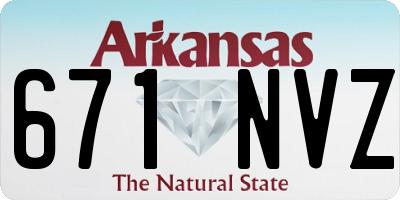 AR license plate 671NVZ