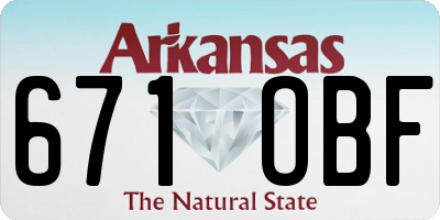 AR license plate 671OBF