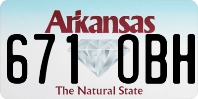 AR license plate 671OBH