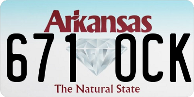 AR license plate 671OCK