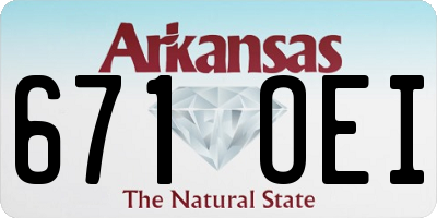 AR license plate 671OEI