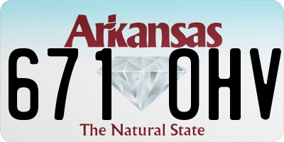 AR license plate 671OHV