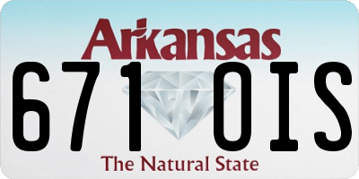AR license plate 671OIS
