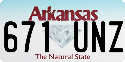 AR license plate 671UNZ