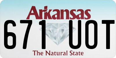 AR license plate 671UOT