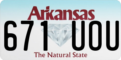 AR license plate 671UOU