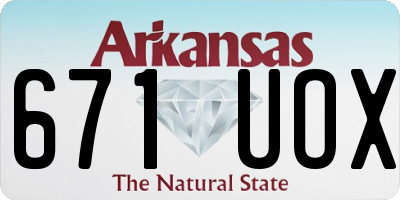 AR license plate 671UOX
