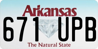AR license plate 671UPB