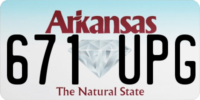 AR license plate 671UPG