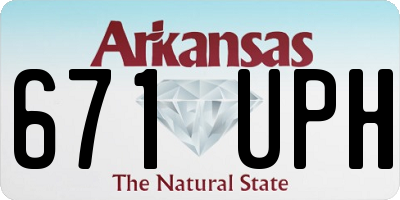 AR license plate 671UPH