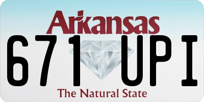 AR license plate 671UPI
