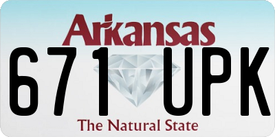 AR license plate 671UPK