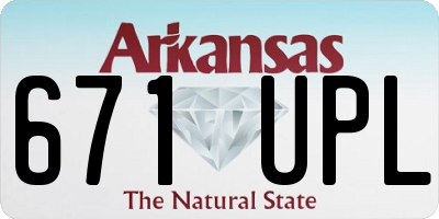 AR license plate 671UPL
