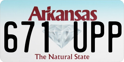 AR license plate 671UPP