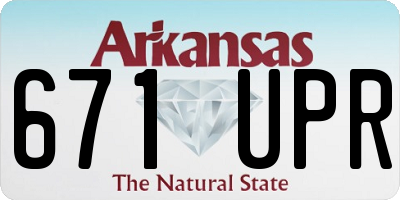 AR license plate 671UPR