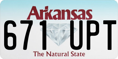 AR license plate 671UPT