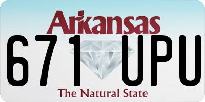 AR license plate 671UPU