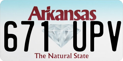 AR license plate 671UPV