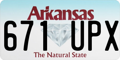 AR license plate 671UPX