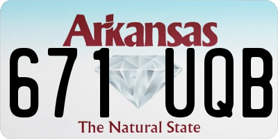 AR license plate 671UQB