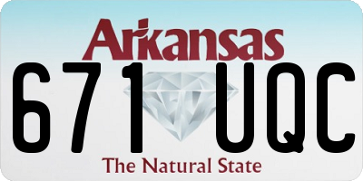 AR license plate 671UQC