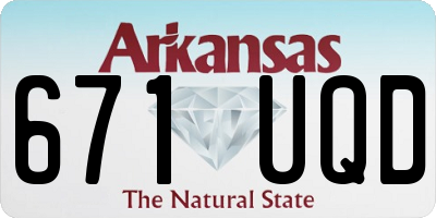 AR license plate 671UQD