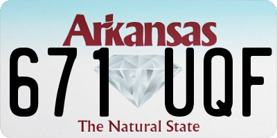 AR license plate 671UQF