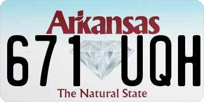 AR license plate 671UQH