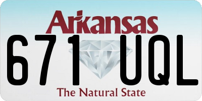 AR license plate 671UQL