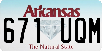 AR license plate 671UQM